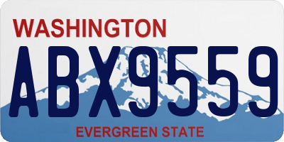 WA license plate ABX9559