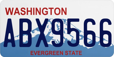 WA license plate ABX9566