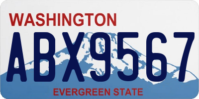 WA license plate ABX9567