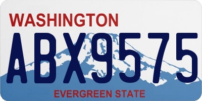 WA license plate ABX9575