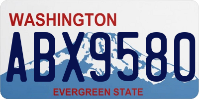 WA license plate ABX9580
