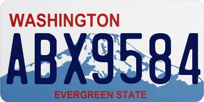 WA license plate ABX9584