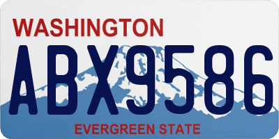 WA license plate ABX9586