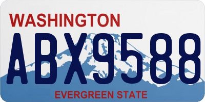 WA license plate ABX9588