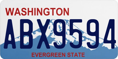 WA license plate ABX9594