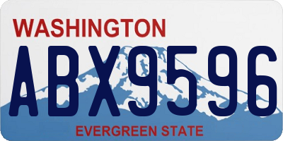 WA license plate ABX9596