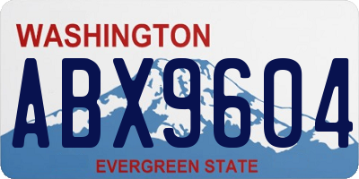 WA license plate ABX9604