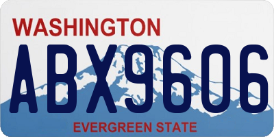 WA license plate ABX9606