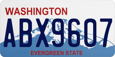 WA license plate ABX9607