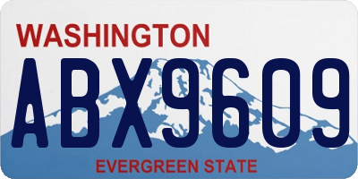 WA license plate ABX9609