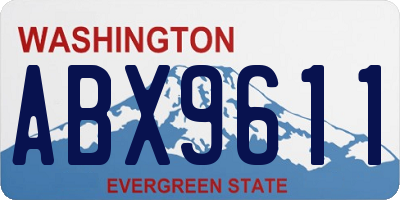 WA license plate ABX9611