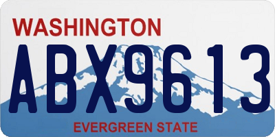 WA license plate ABX9613