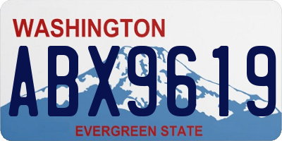 WA license plate ABX9619