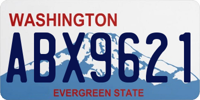 WA license plate ABX9621