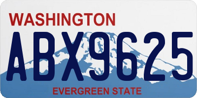 WA license plate ABX9625