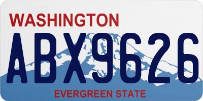 WA license plate ABX9626
