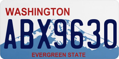 WA license plate ABX9630