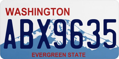 WA license plate ABX9635