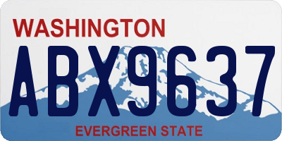 WA license plate ABX9637