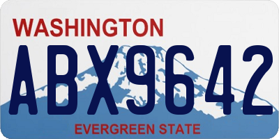 WA license plate ABX9642