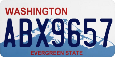 WA license plate ABX9657