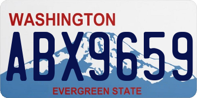 WA license plate ABX9659