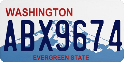 WA license plate ABX9674