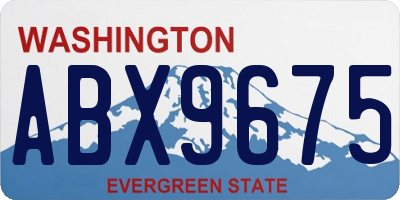 WA license plate ABX9675
