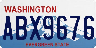 WA license plate ABX9676