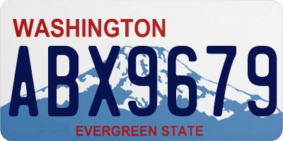 WA license plate ABX9679