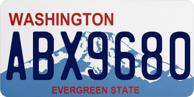 WA license plate ABX9680
