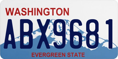 WA license plate ABX9681