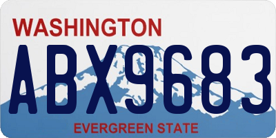 WA license plate ABX9683