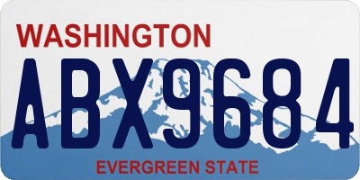 WA license plate ABX9684