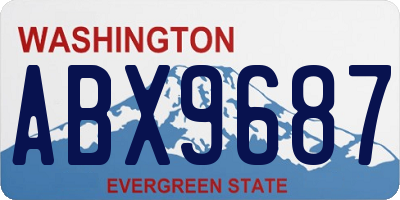 WA license plate ABX9687