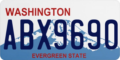 WA license plate ABX9690