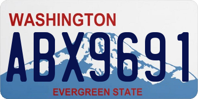WA license plate ABX9691