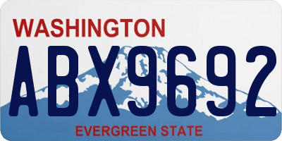 WA license plate ABX9692