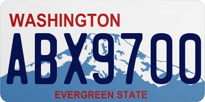 WA license plate ABX9700