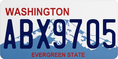 WA license plate ABX9705