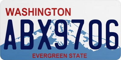 WA license plate ABX9706