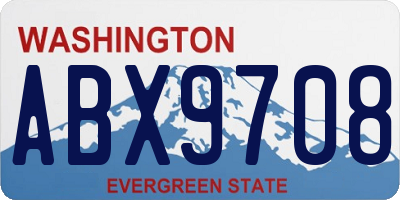 WA license plate ABX9708