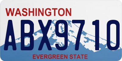 WA license plate ABX9710