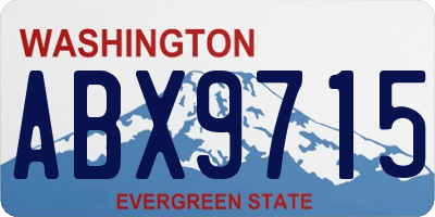 WA license plate ABX9715