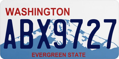 WA license plate ABX9727