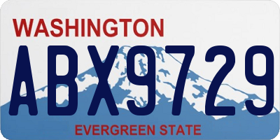 WA license plate ABX9729