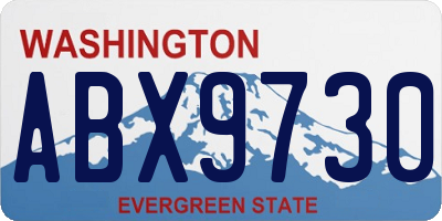 WA license plate ABX9730