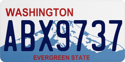 WA license plate ABX9737