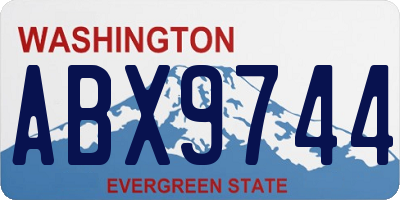WA license plate ABX9744