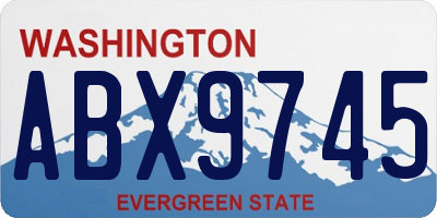 WA license plate ABX9745